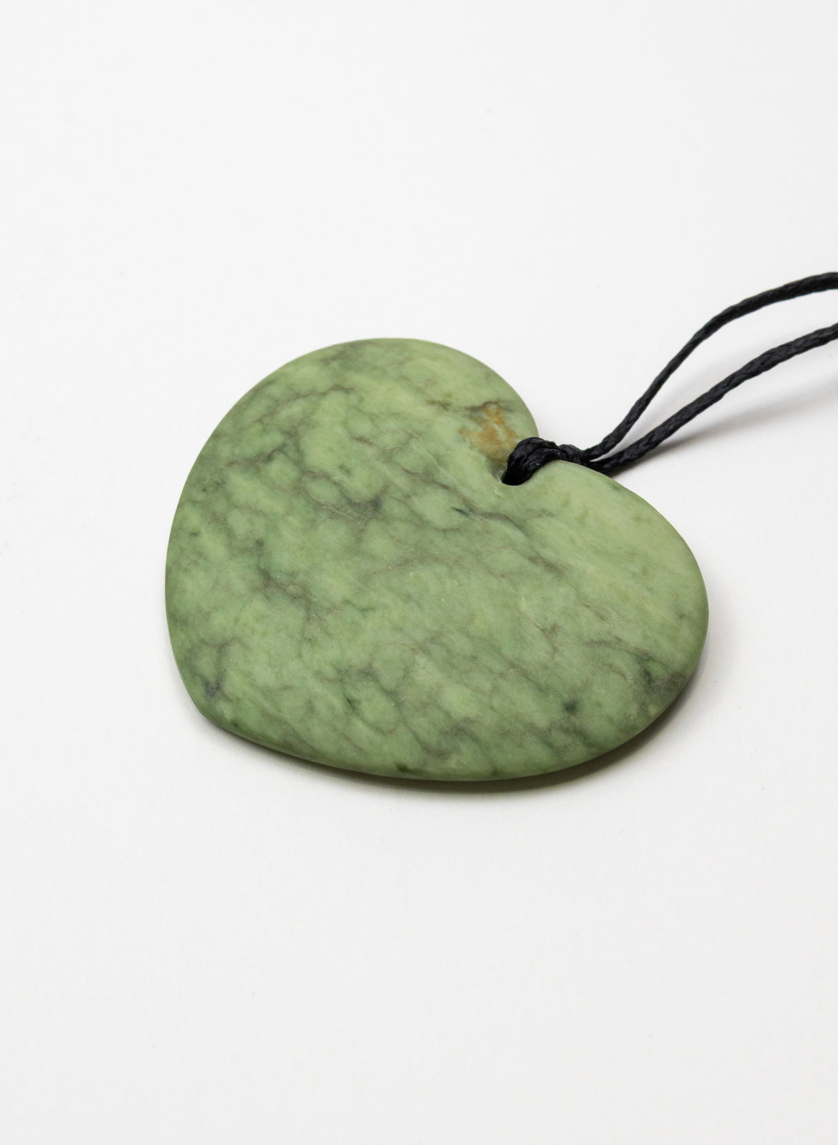 Raukaraka Pounamu Heart Pendant