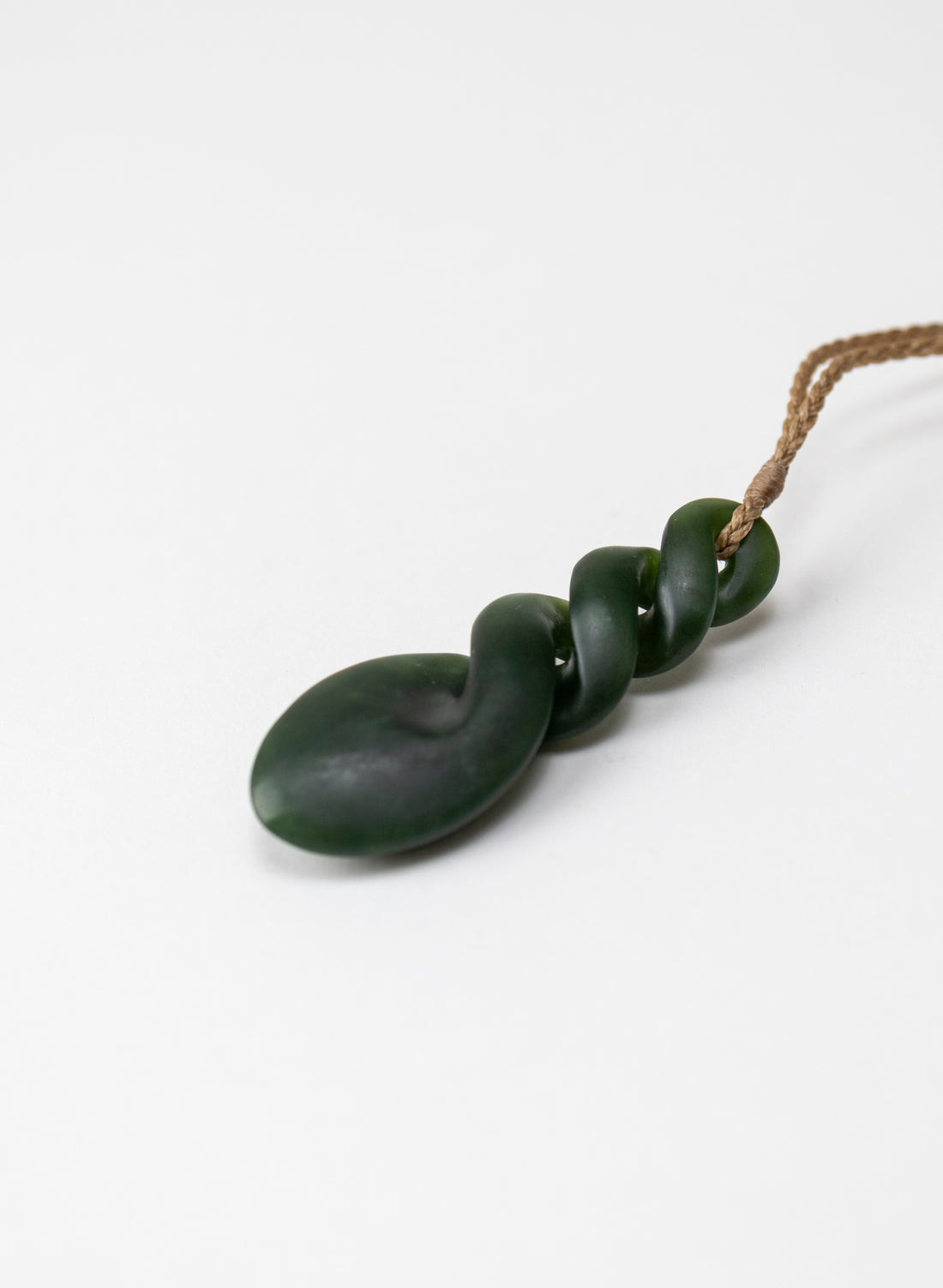 Double Twist Pokura Pounamu Necklace