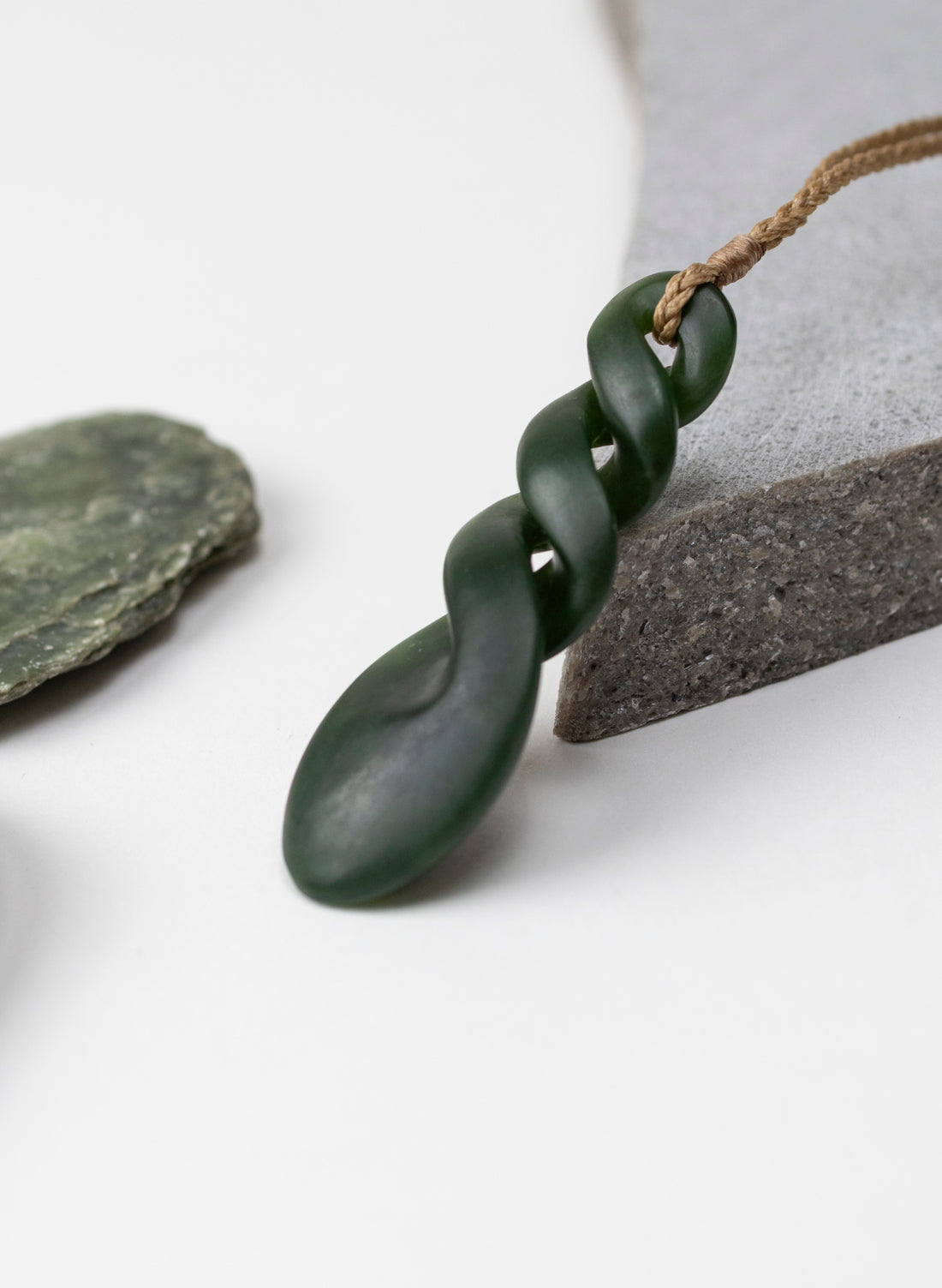 Double Twist Pokura Pounamu Necklace