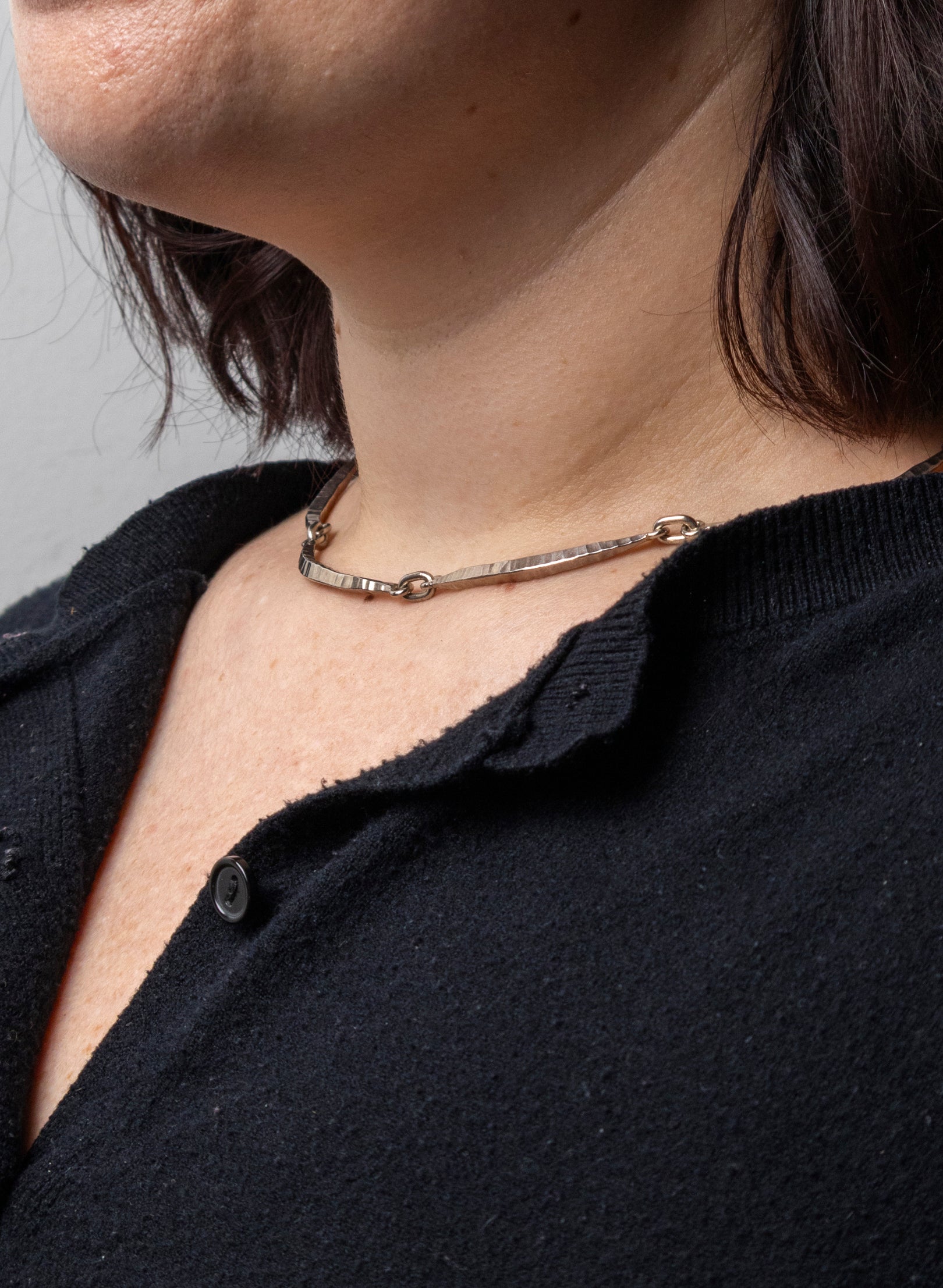 Forged Scallop Necklace