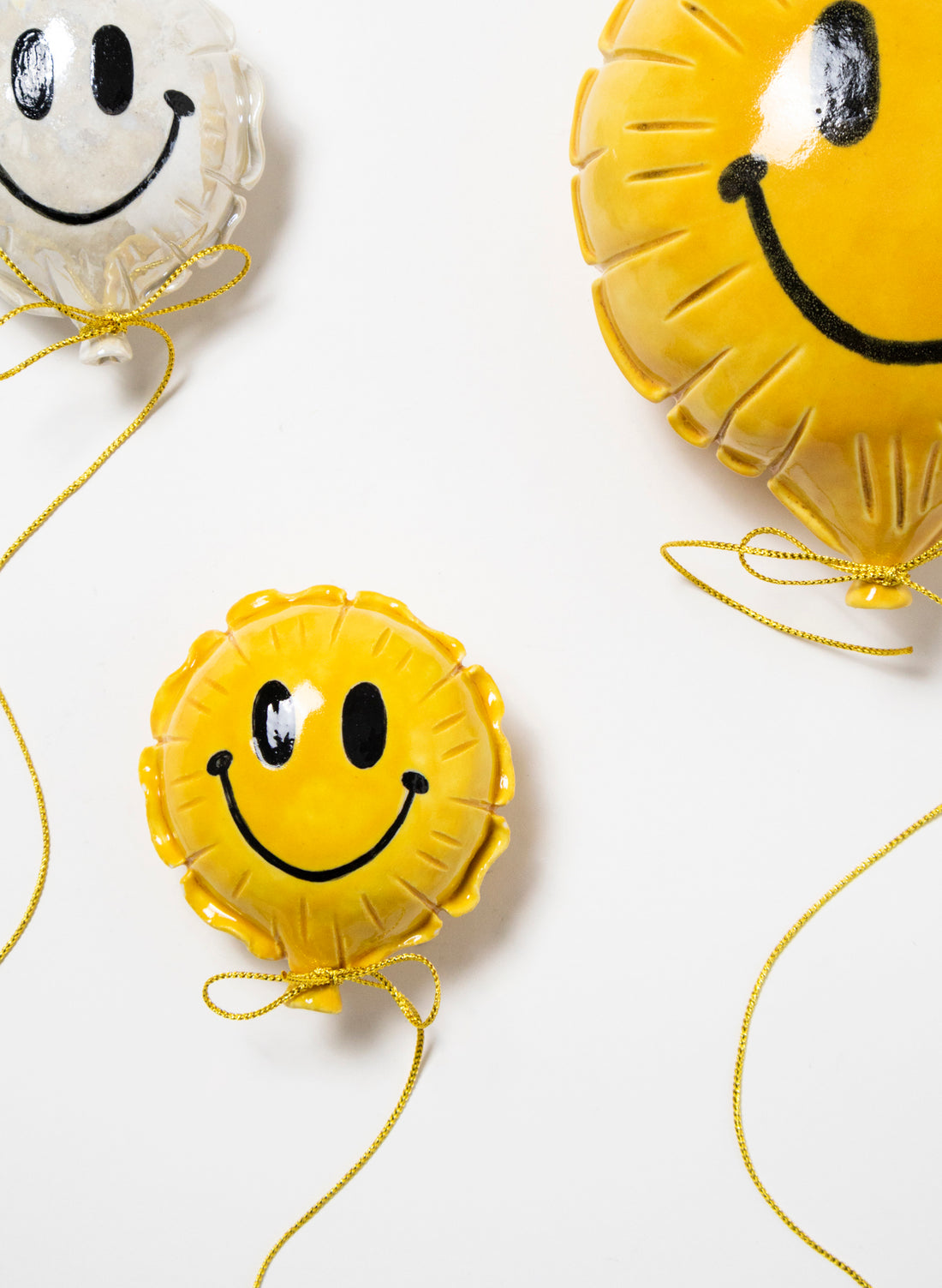Mini Ceramic Balloon Smiley Face