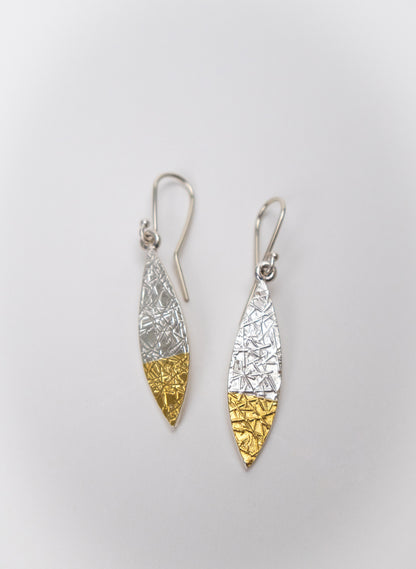 Textured Leaf Earrings