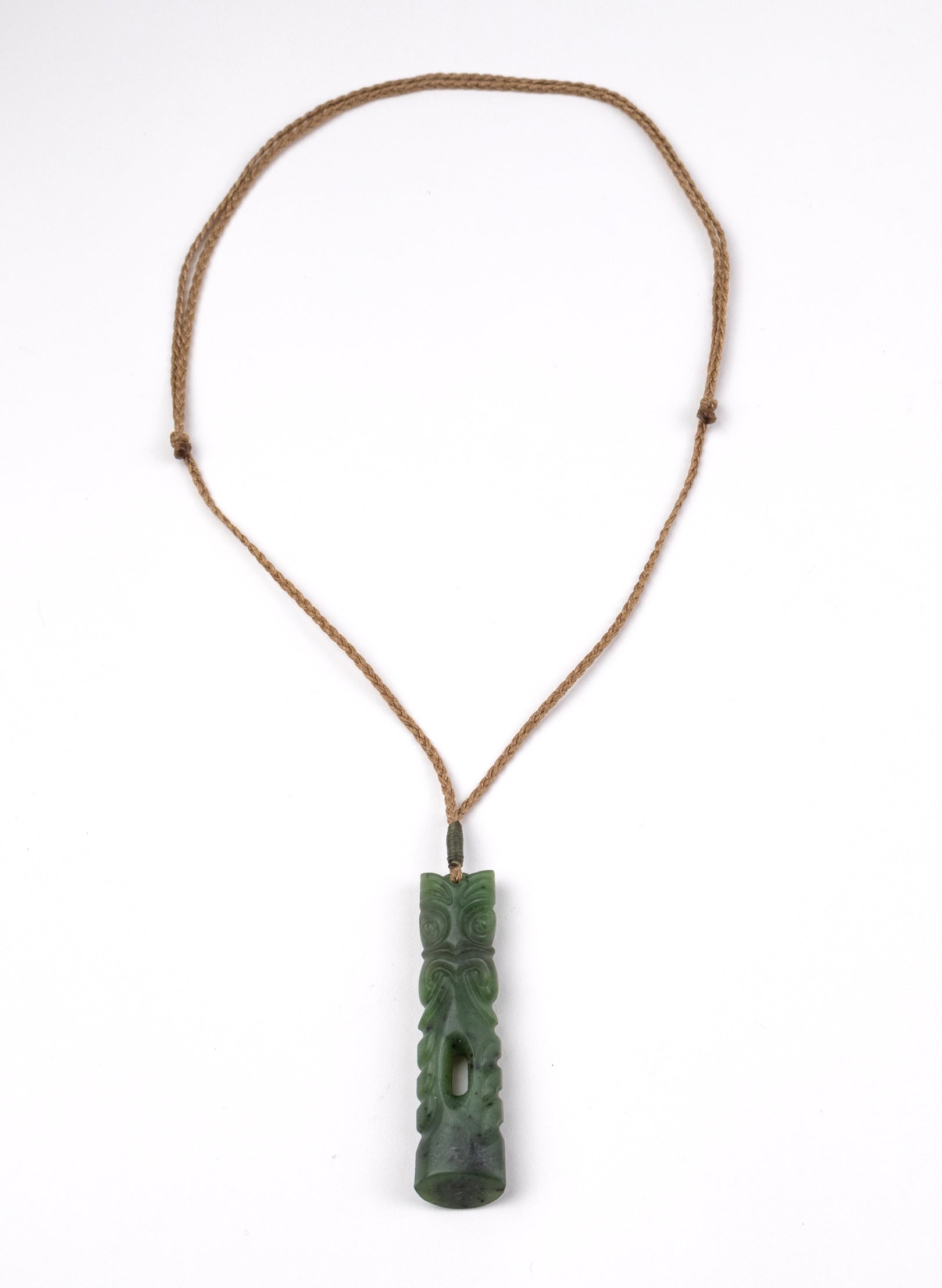 Pounamu Tiki Pou Pendant