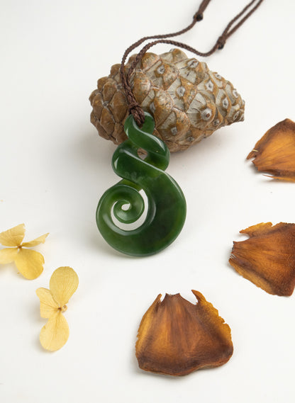 Large Pounamu Twist Pendant