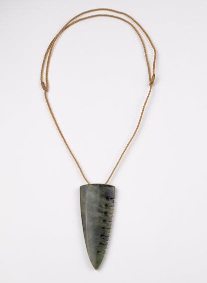 Carved Pounamu Niho