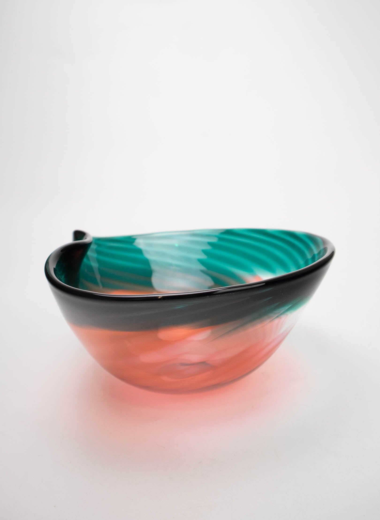 Feather Bowl - Emerald Meets Pinks