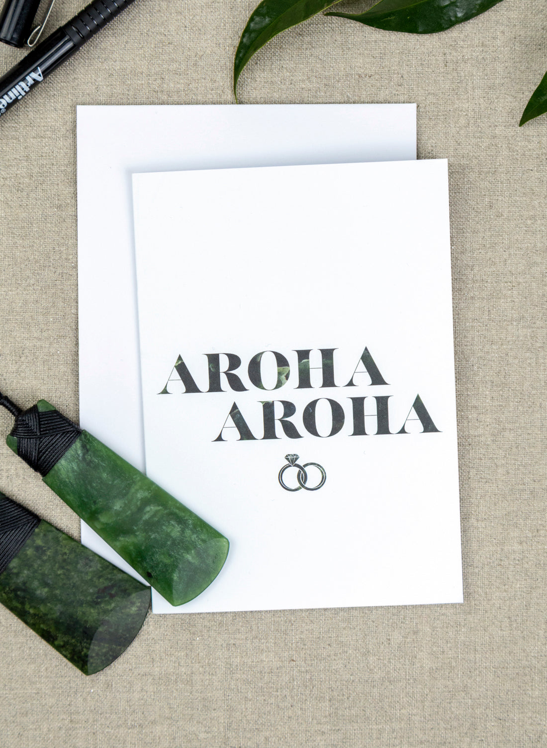 Aroha Aroha Greeting Card - White Background