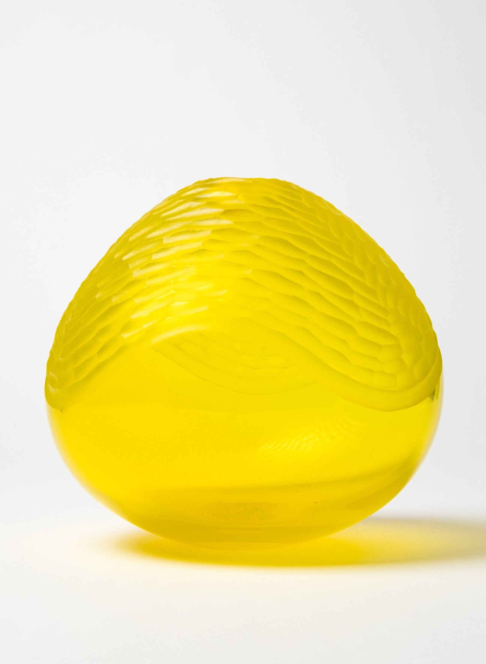 Yellow Carved Vessel
