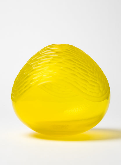 Yellow Carved Vessel