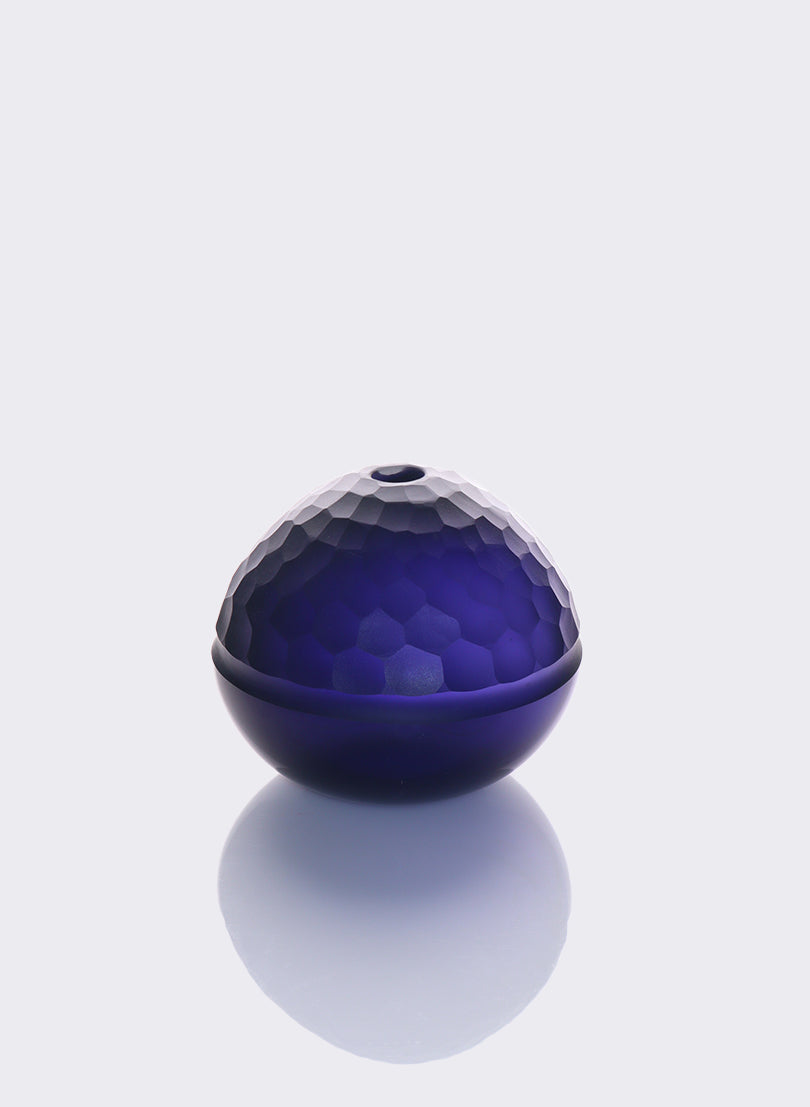 Midnight Blue Carved Vessel