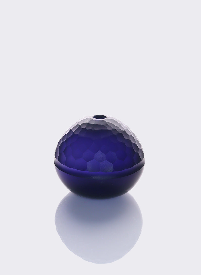 Midnight Blue Carved Vessel