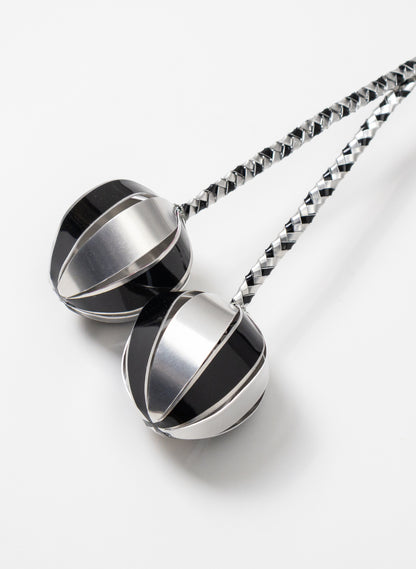 Aluminium &amp; Black Poi