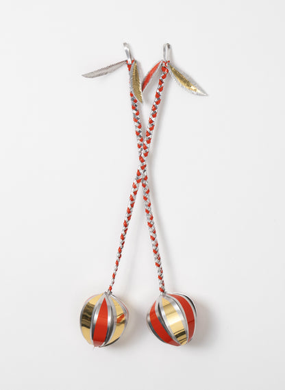 Aluminium, Red &amp; Gold Poi