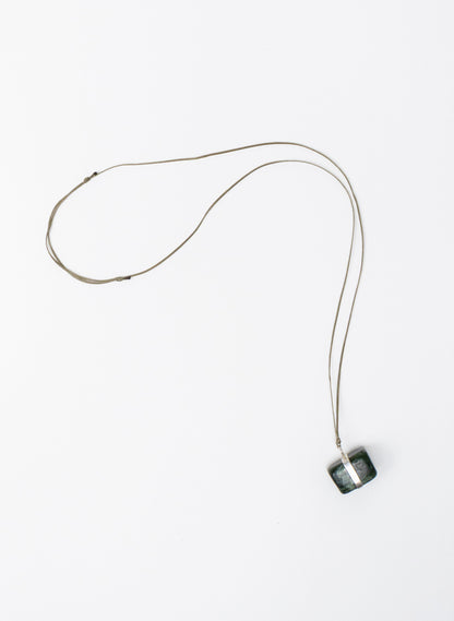 Down to Earth Cube Pendant Necklace