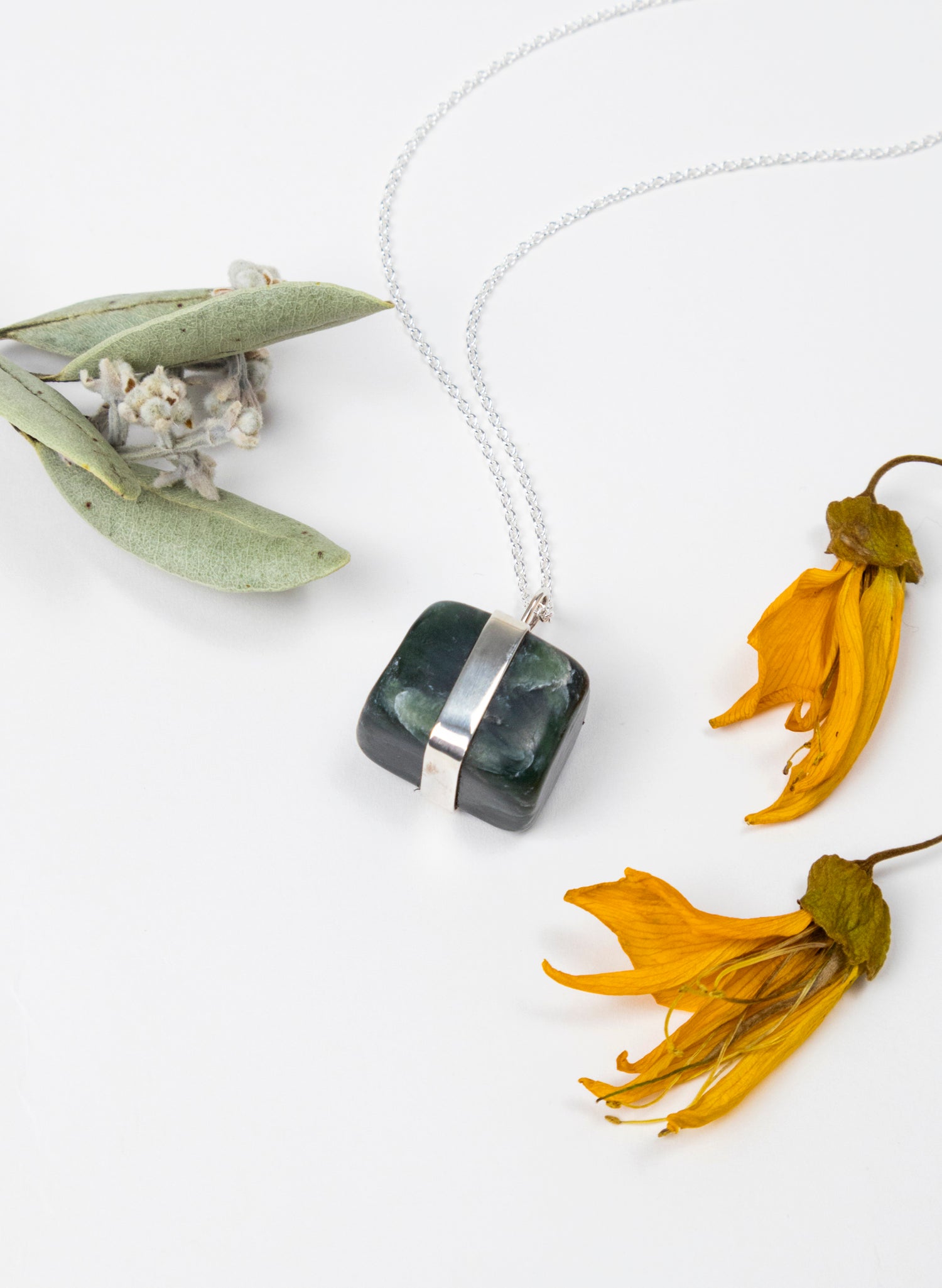 Down to Earth Cube Pendant Necklace