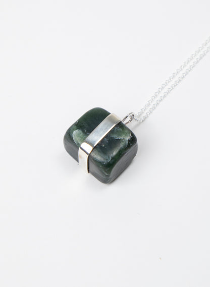 Down to Earth Cube Pendant Necklace