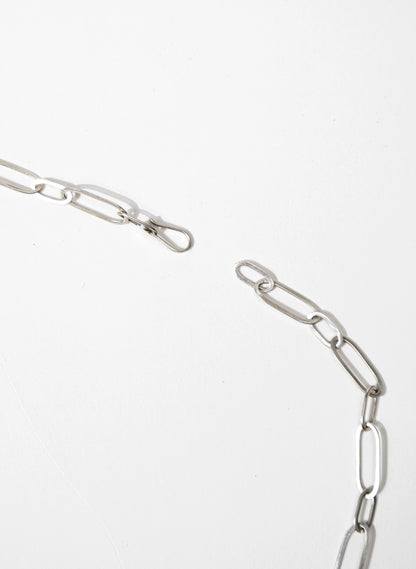 Chain and Chalcedony Necklace