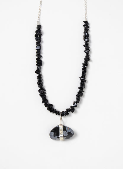 Obsidian Stone Necklace