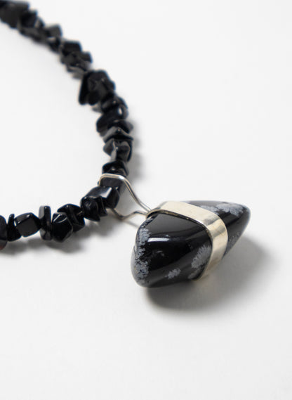 Obsidian Stone Necklace