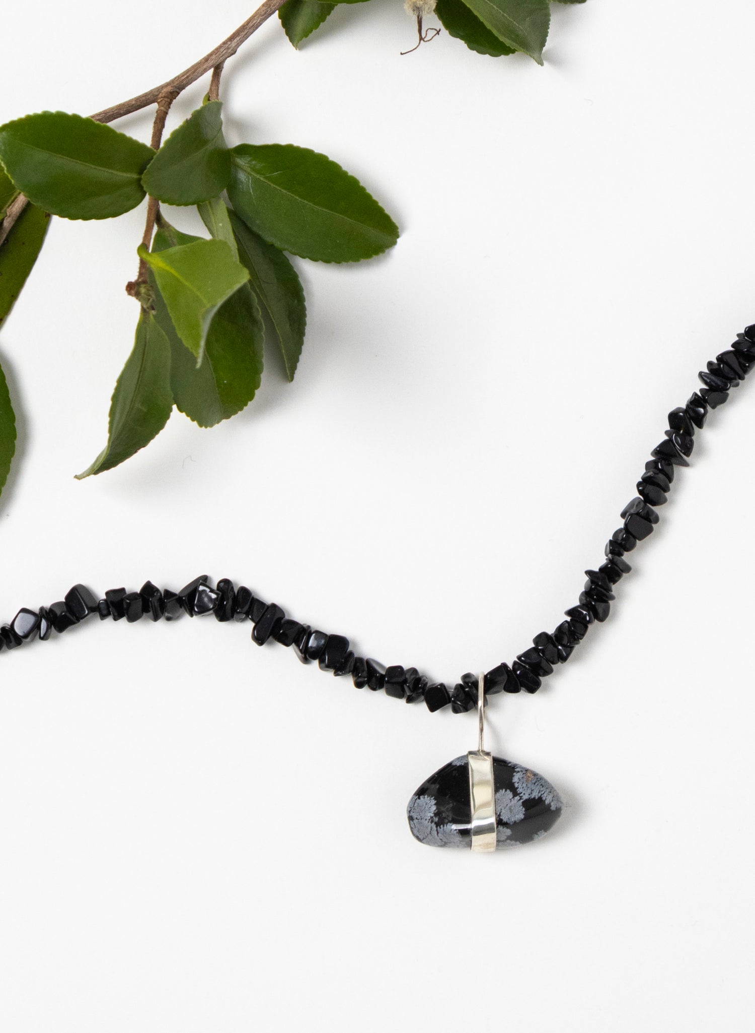 Obsidian Stone Necklace