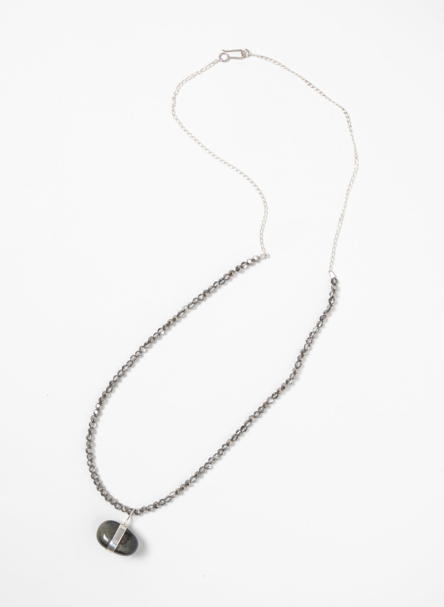 Snowflake Obsidian Stone Necklace