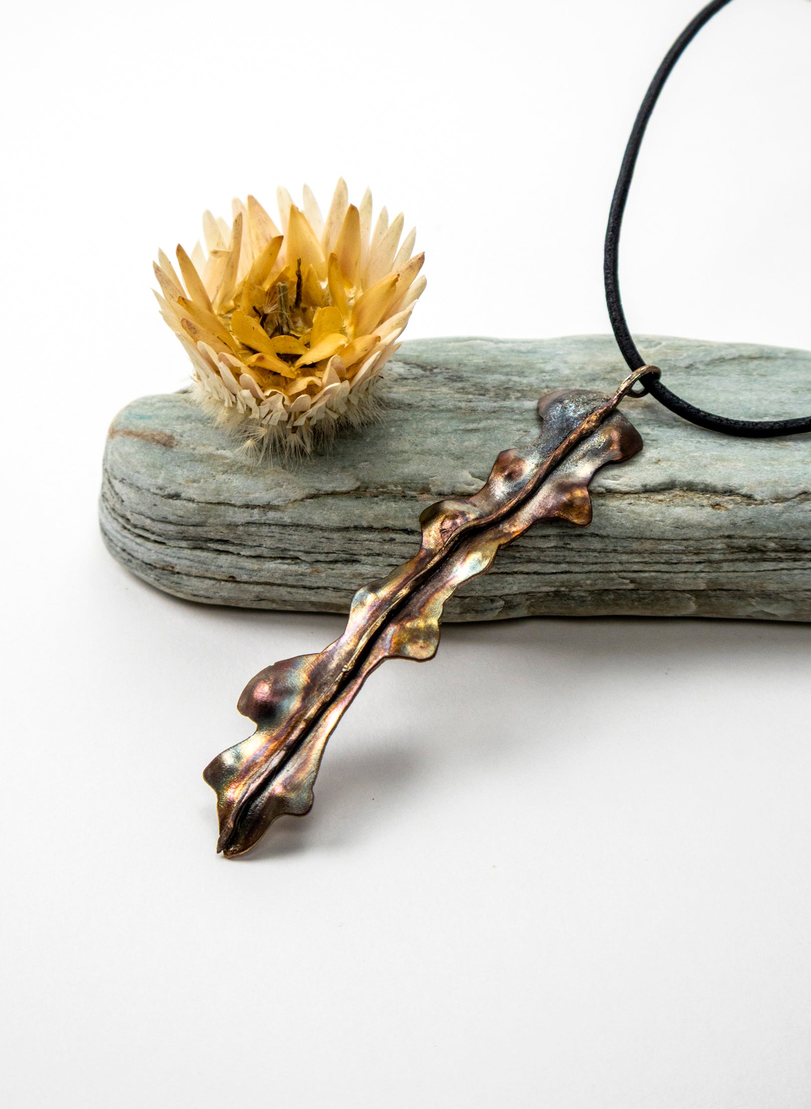 Horoeka Leaf Pendant - Copper