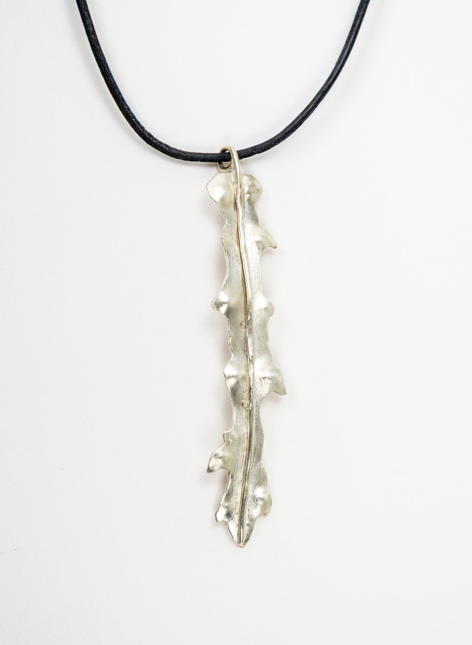 Horoeka Leaf Pendant - Silver