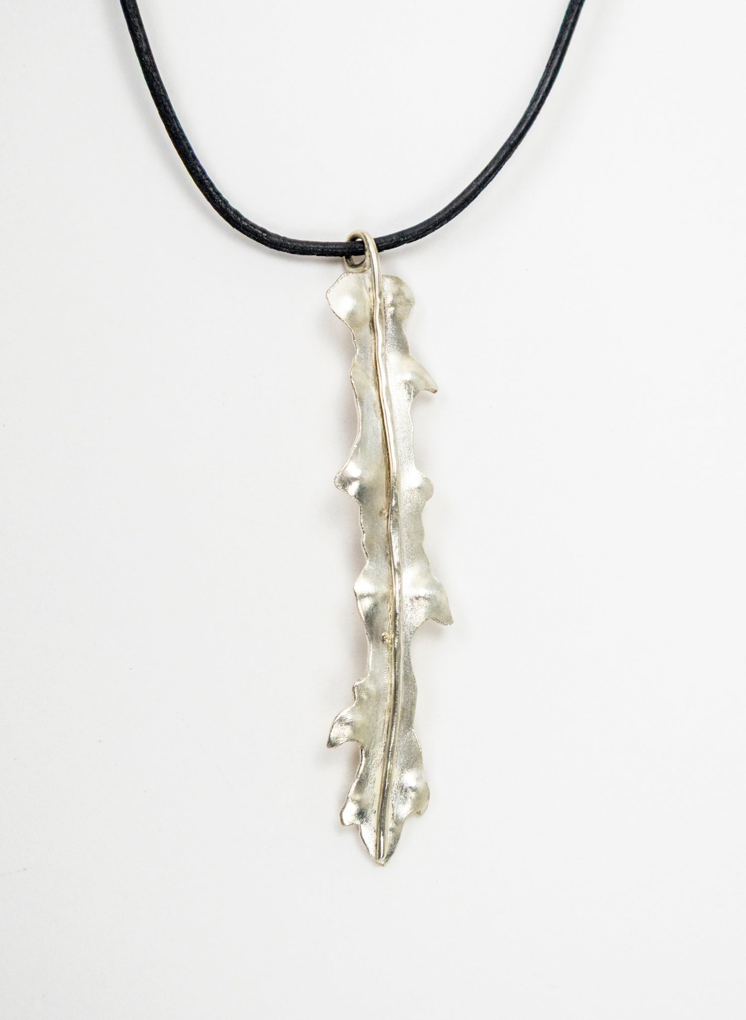 Horoeka Leaf Pendant - Silver