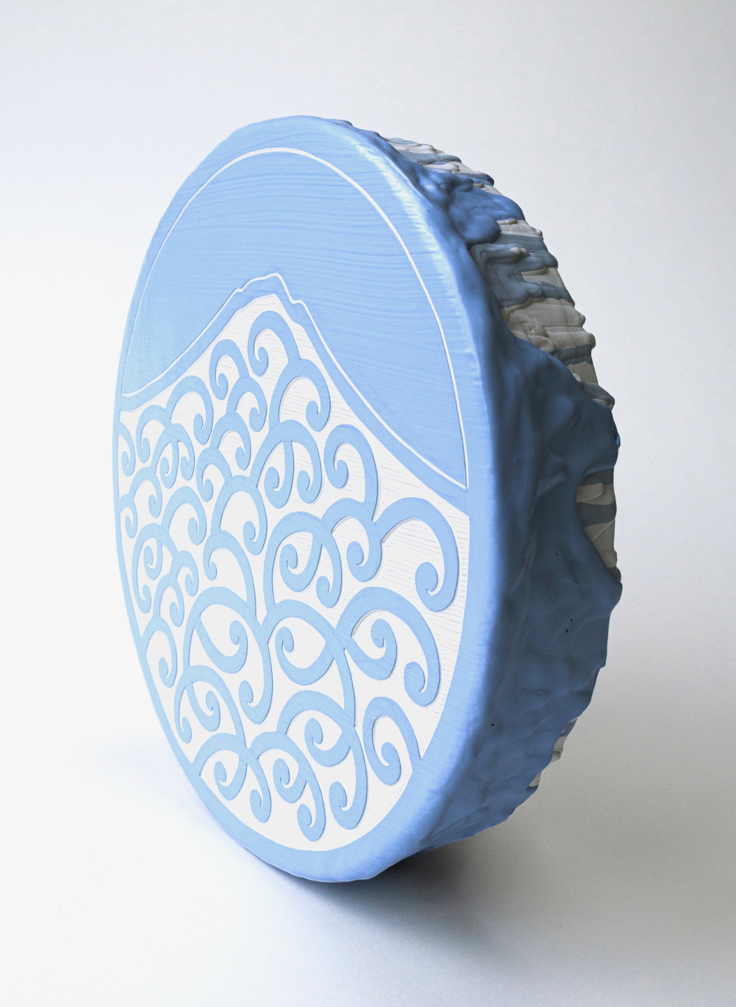 Rangitoto -  Original Carved Painting