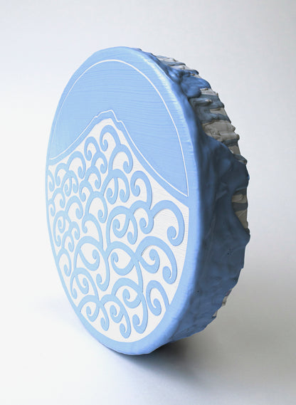 Rangitoto -  Original Carved Painting