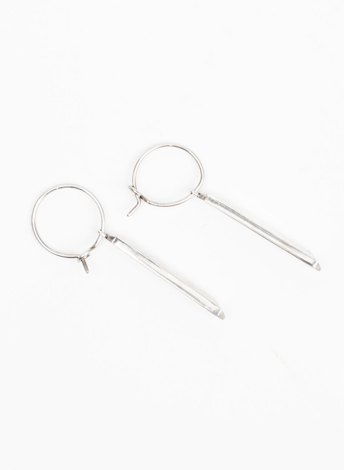 Maxi Pillar Hoops - Sterling Silver