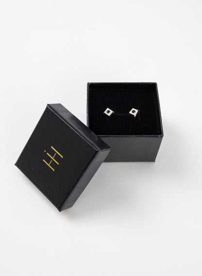 Black Spinel Cluster Studs
