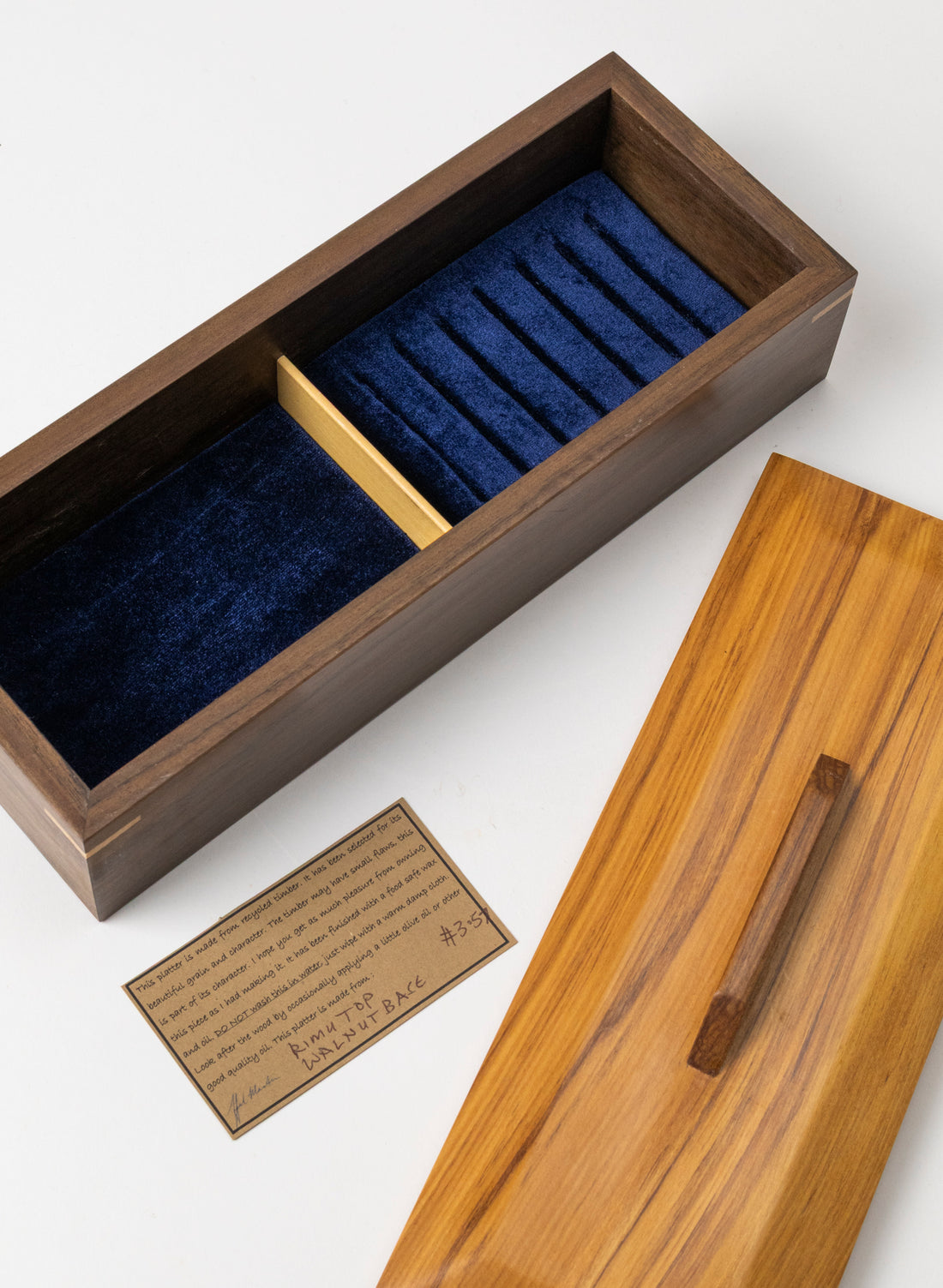 Timber Treasure Box - Rimu Top and Walnut Base