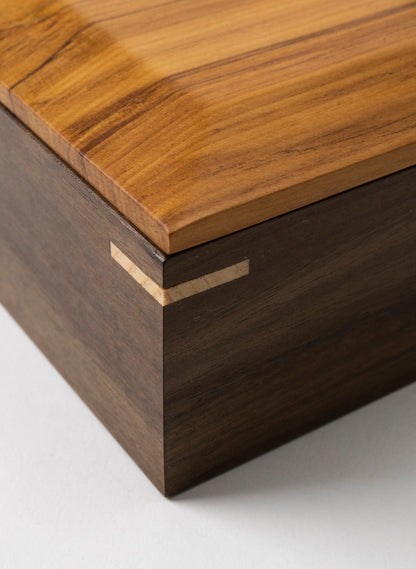 Timber Treasure Box - Rimu Top and Walnut Base