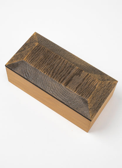 Timber Treasure Box with Kauri base and Stained Oak Lid