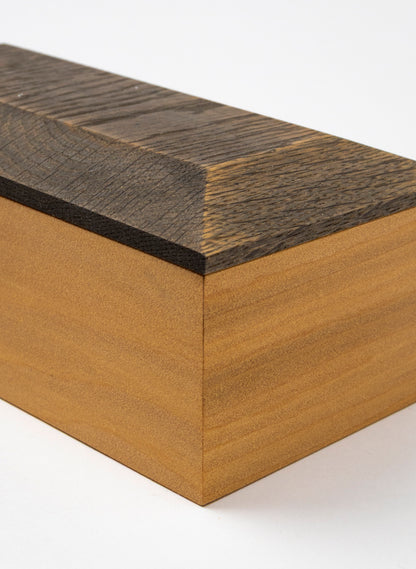 Timber Treasure Box with Kauri base and Stained Oak Lid