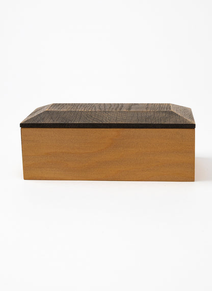 Timber Treasure Box with Kauri base and Stained Oak Lid