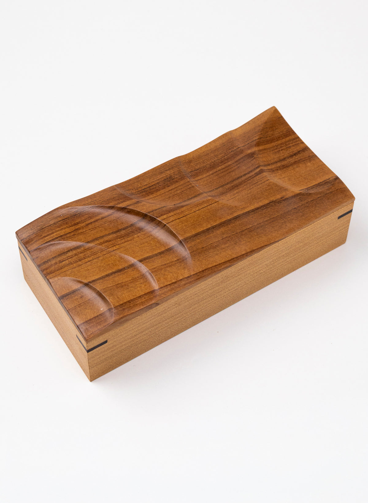 Sculptured Rimu and Kauri Timber Treasure Box