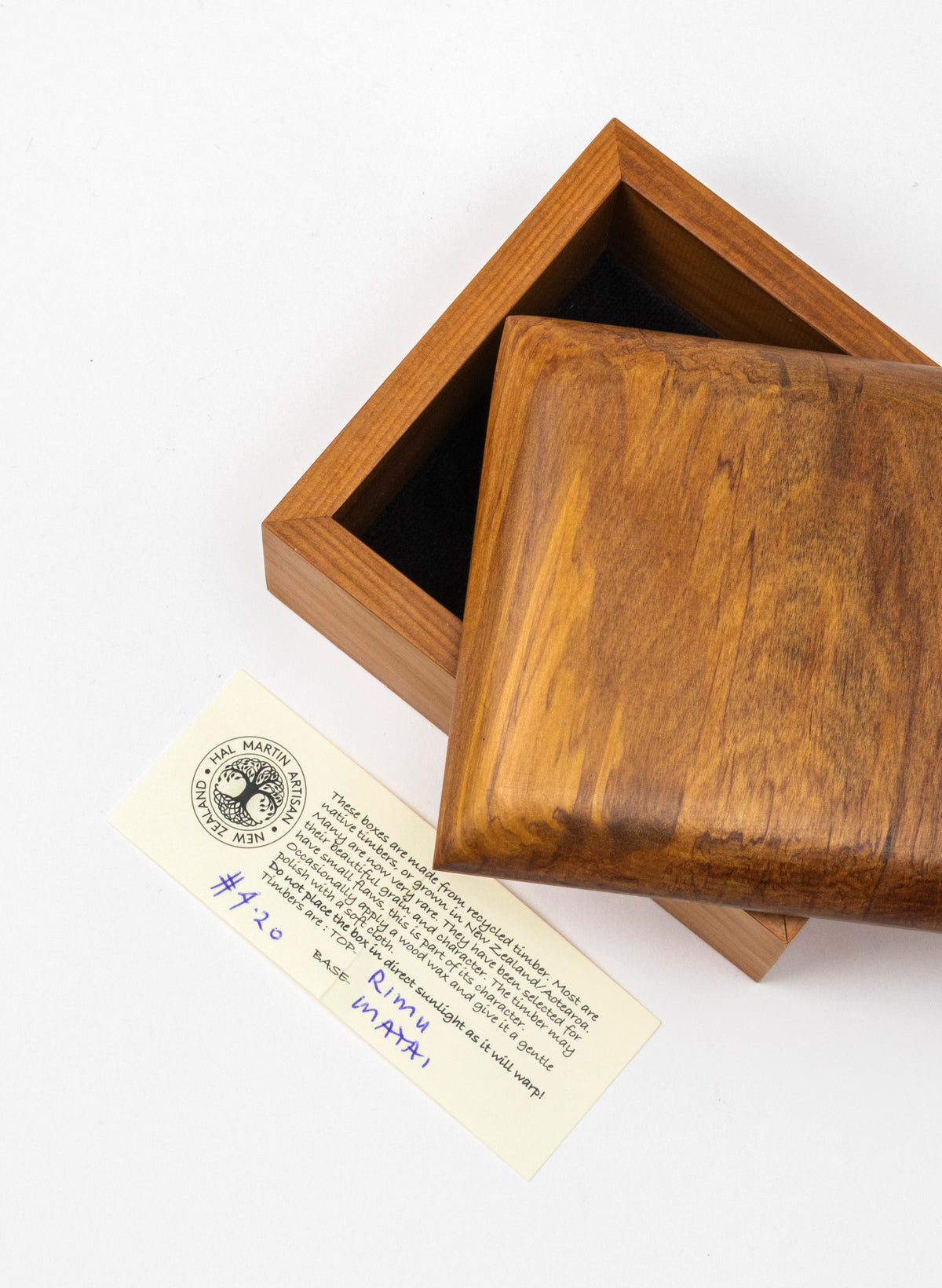 Timber Treasure Box with Matai Base and Rimu Lid