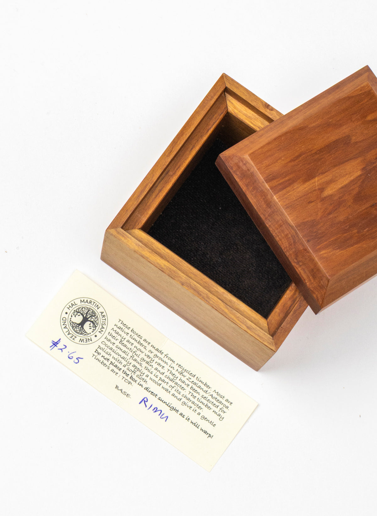 Small Rimu Timber Treasure Box
