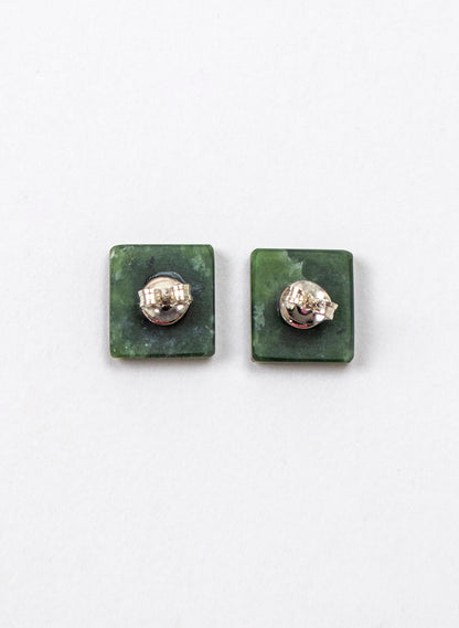 Square Dot Greenstone Studs