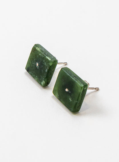 Square Dot Greenstone Studs