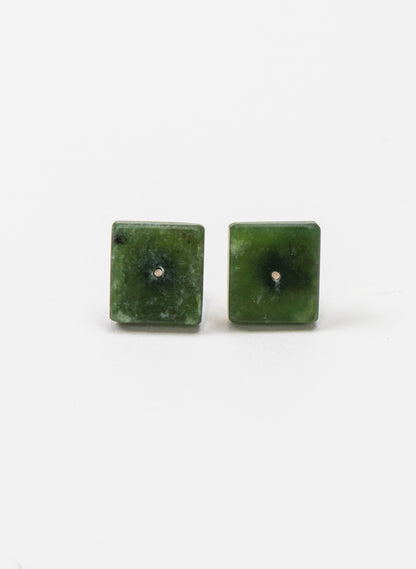 Square Dot Greenstone Studs
