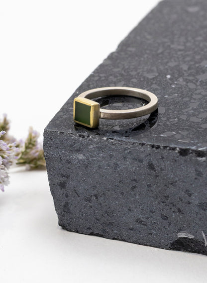 Dual Gold Pounamu Ring