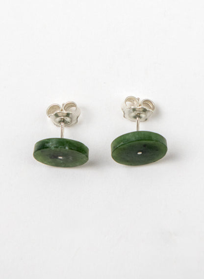 Dot Pounamu Stud Earrings