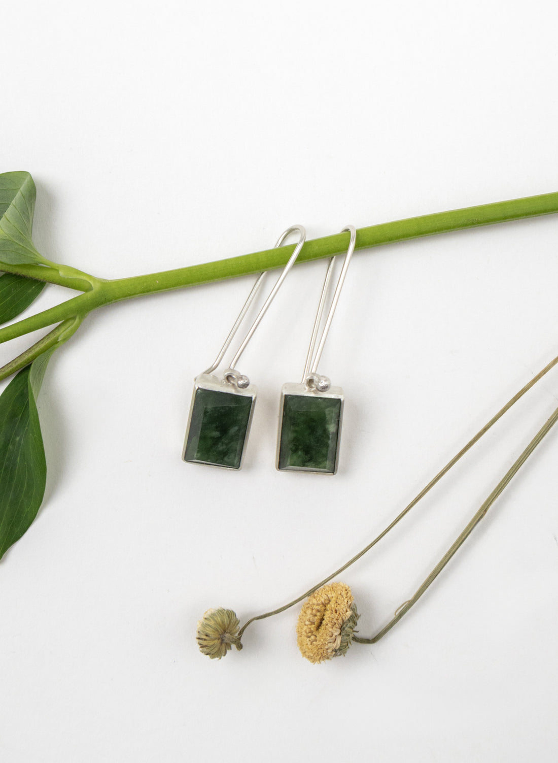 Geometric Facetted Box Earrings A