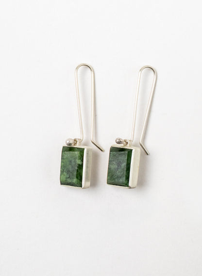 Geometric Facetted Box Earrings A
