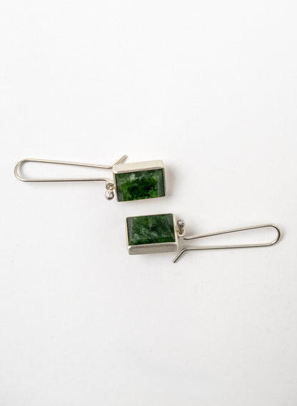 Geometric Facetted Box Earrings A
