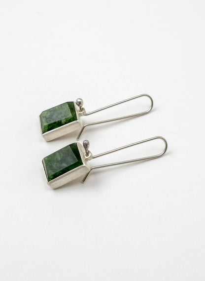 Geometric Facetted Box Earrings A