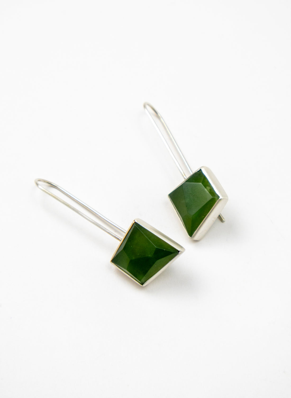 Geometric Facetted Box Earrings C